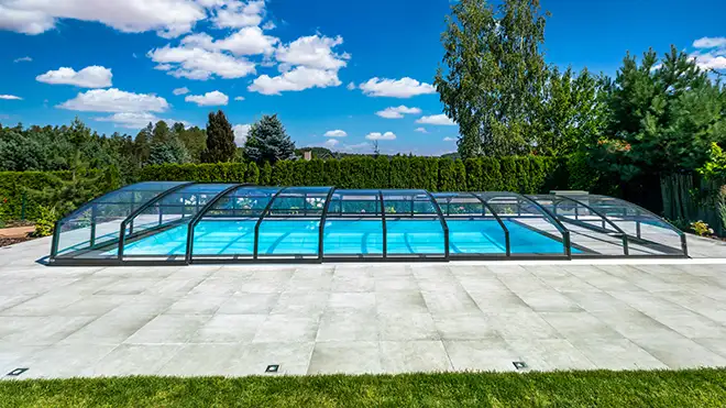 Albixon Pool-Überdachung Serienfertigung