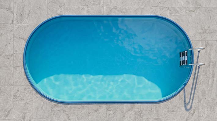 Einhängefolie Ovalbecken – Draufsicht Stahlwandpool oval