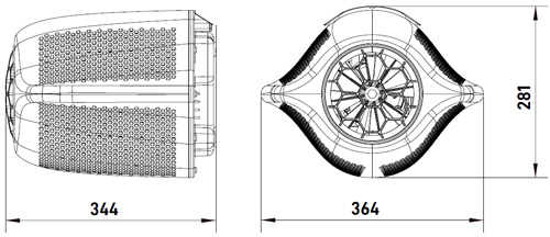 Aquagem InverJet Maßzeichnung