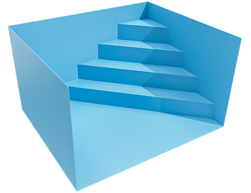 Diagonale Treppe