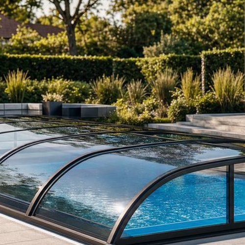 Pool Überdachung Vertiefung