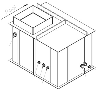 Technikschacht Skimmerbecken