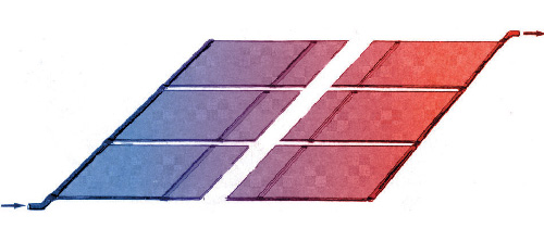 Montageschema OKU Solarabsorber, Variante 2