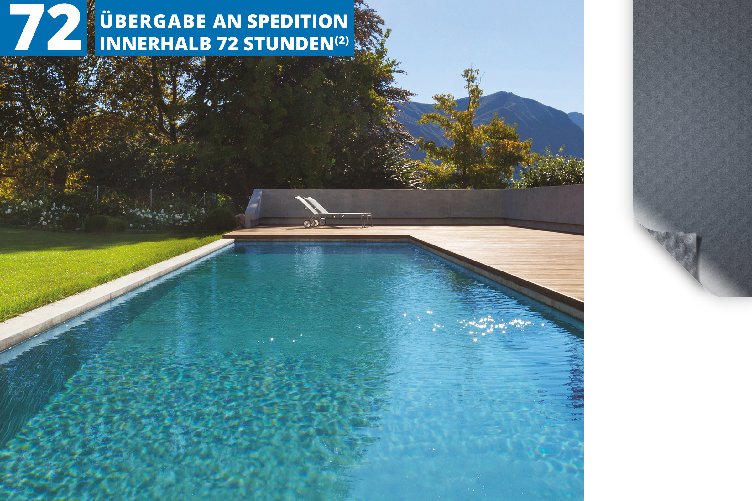 Primefol Schwimmbadfolie Anthrazit - Versandfertig innerhalb 72 Stunden