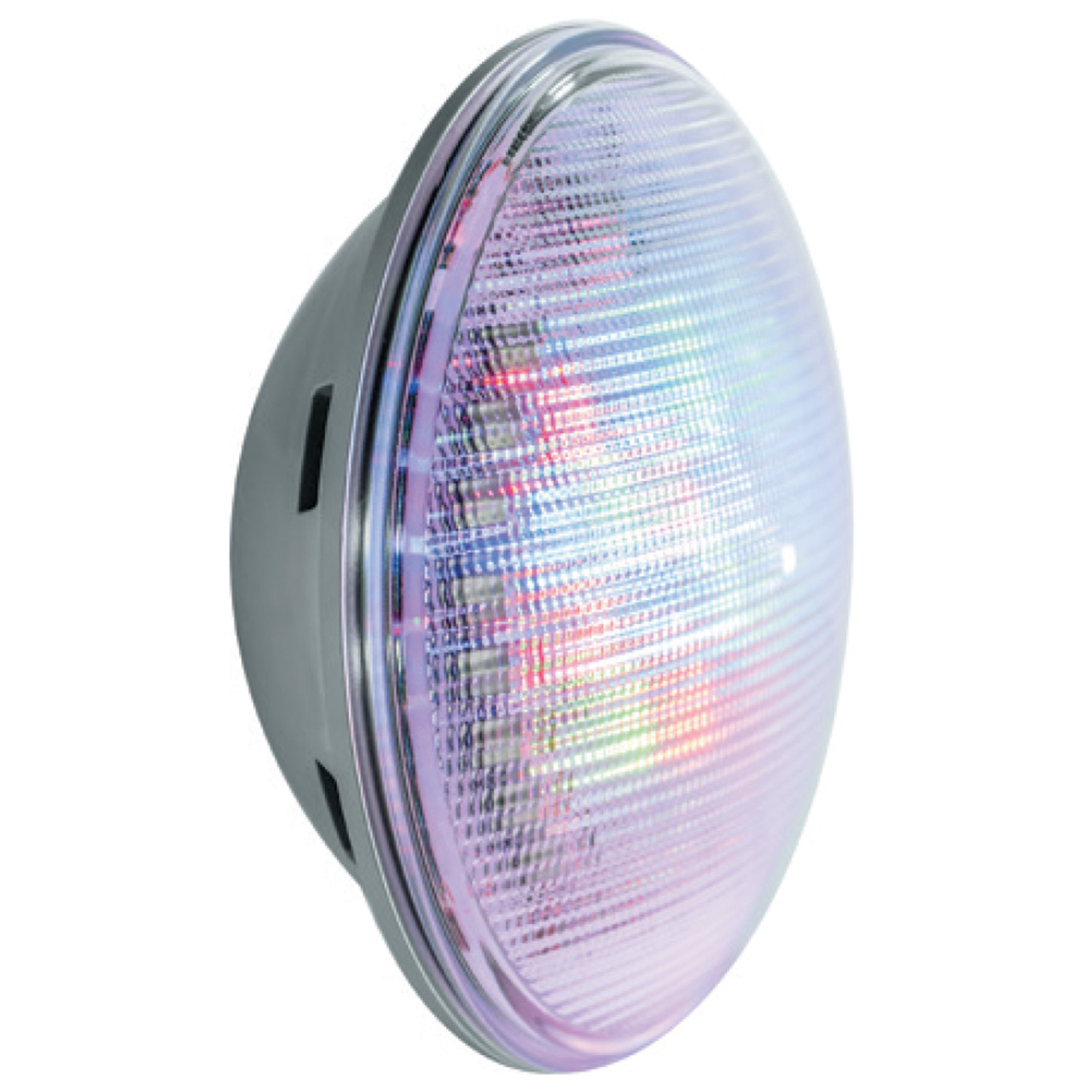 LumiPlus V1.11 PAR56 12V Ersatzleuchtmittel mit farbigen LEDs und strukturiertem Glas