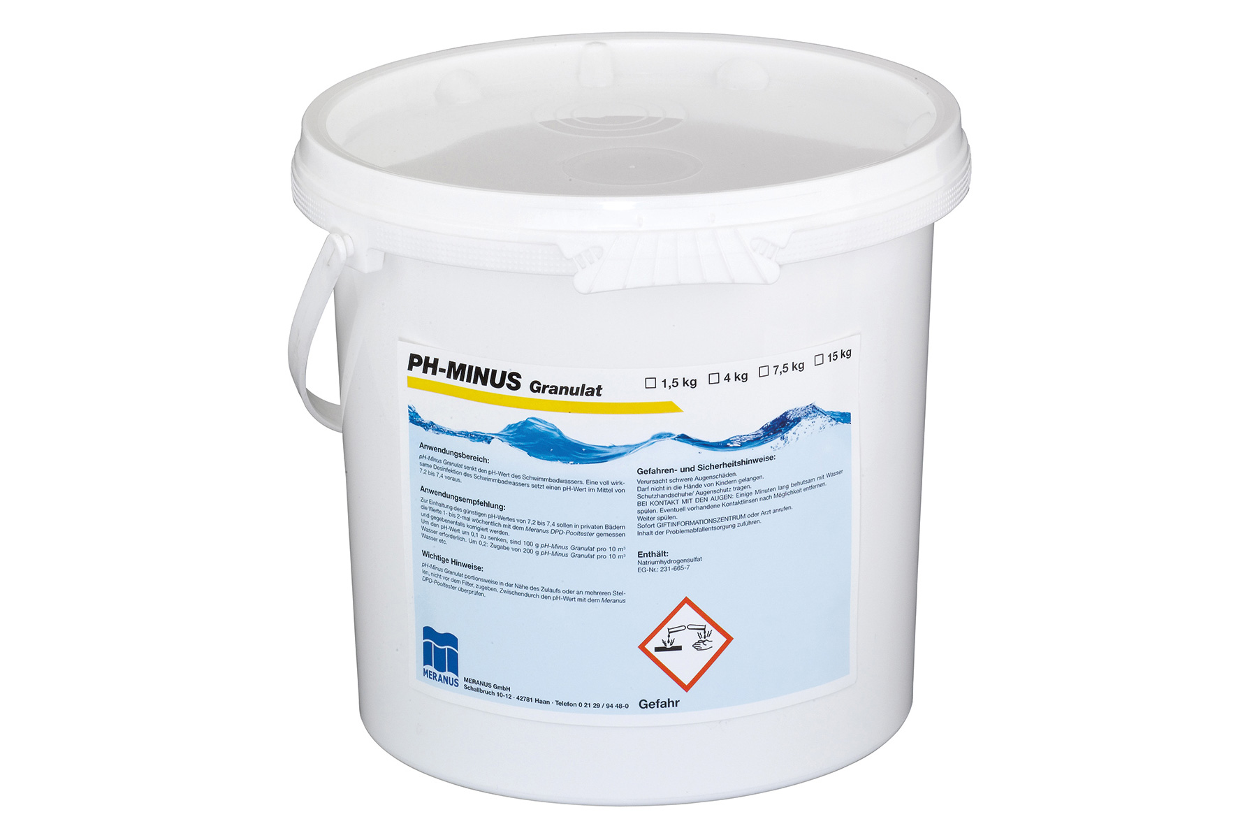 Meranus pH-Minus Granulat 7,5 kg