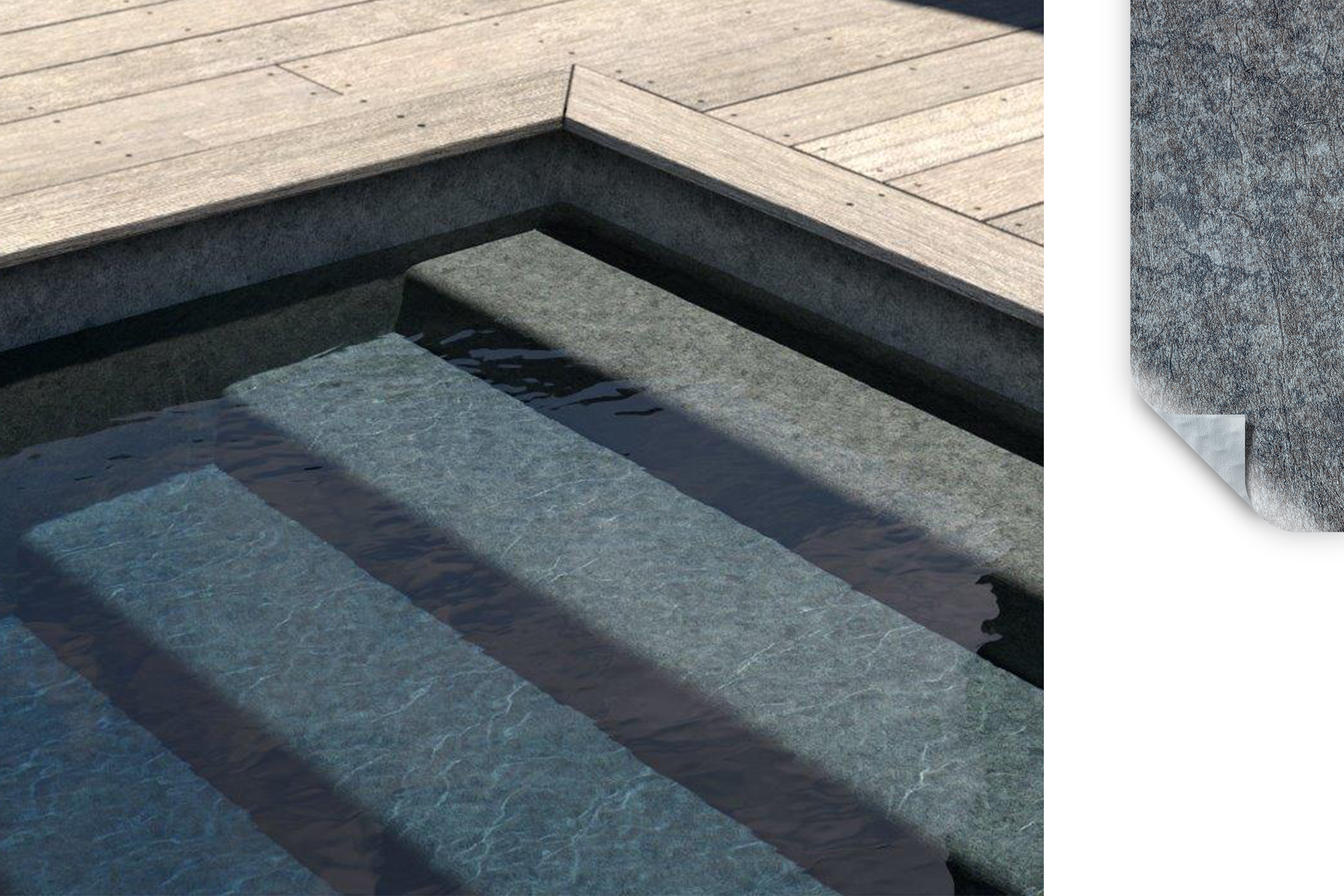 Primefol 3D Schwimmbadfolie Granit Grey