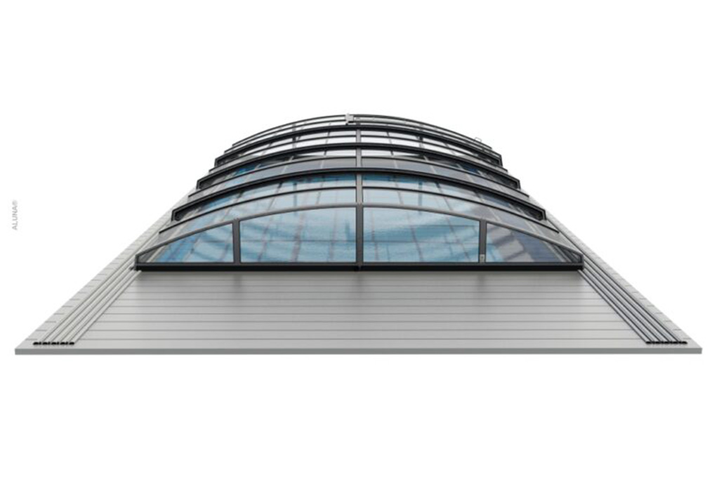 Flaches Pooldach Aluna® Variant Light