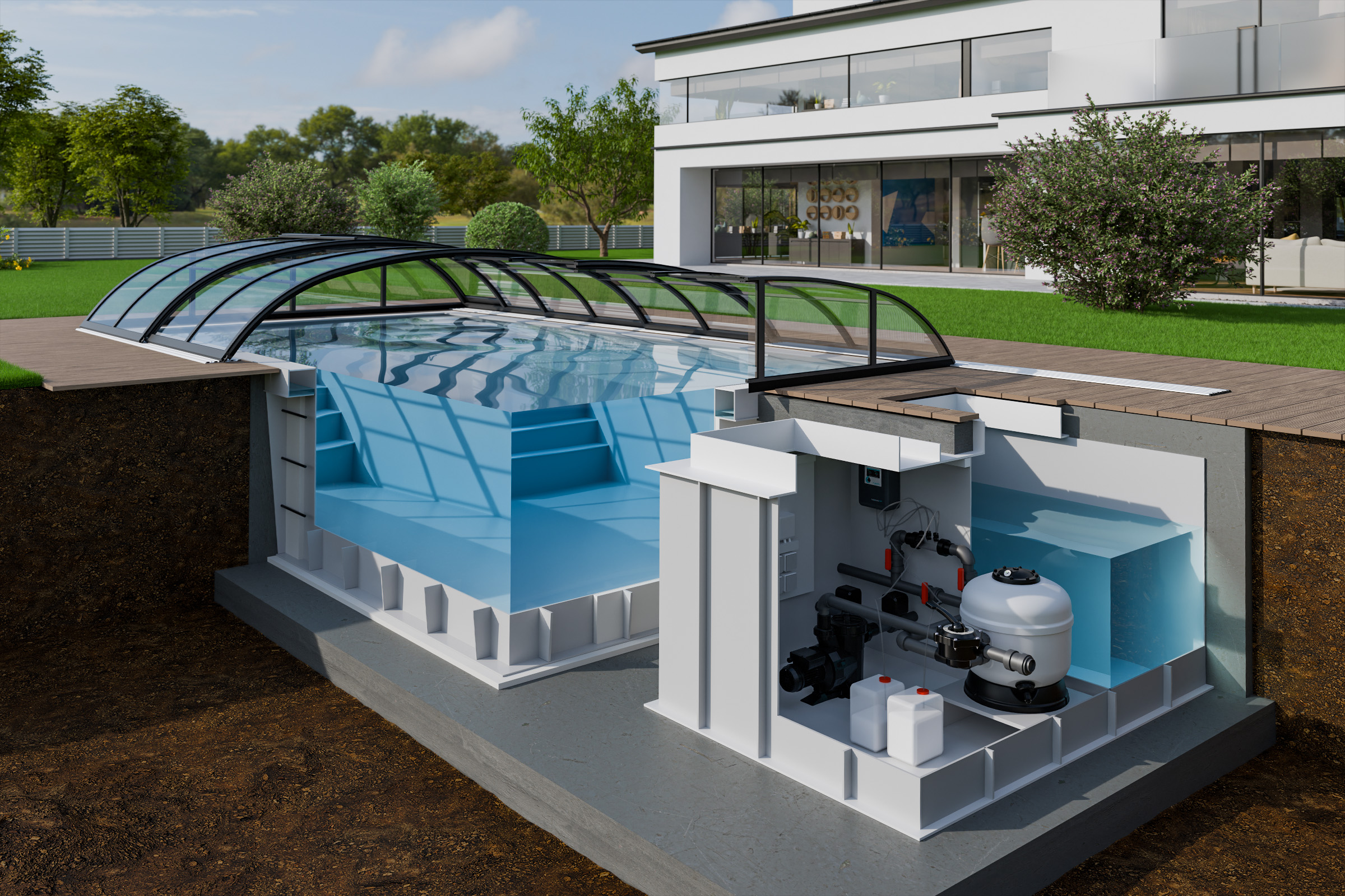 pp-ueberlaufbecken-technik-schnitt-a Prime PP-Pool 4x11 m Überlaufbecken