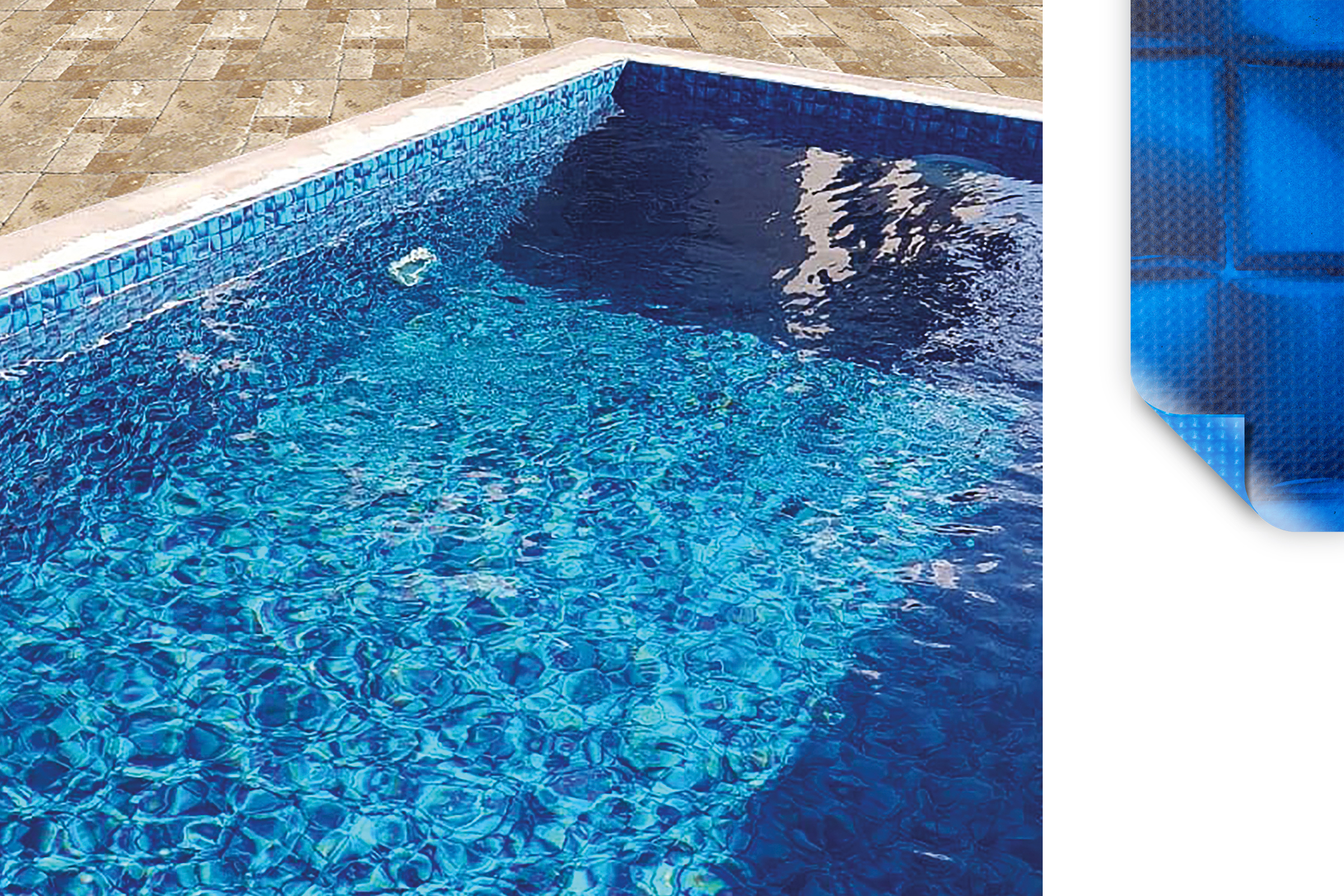 Primefol 3K Dekor Schwimmbadfolie Mosaic Electric Blue