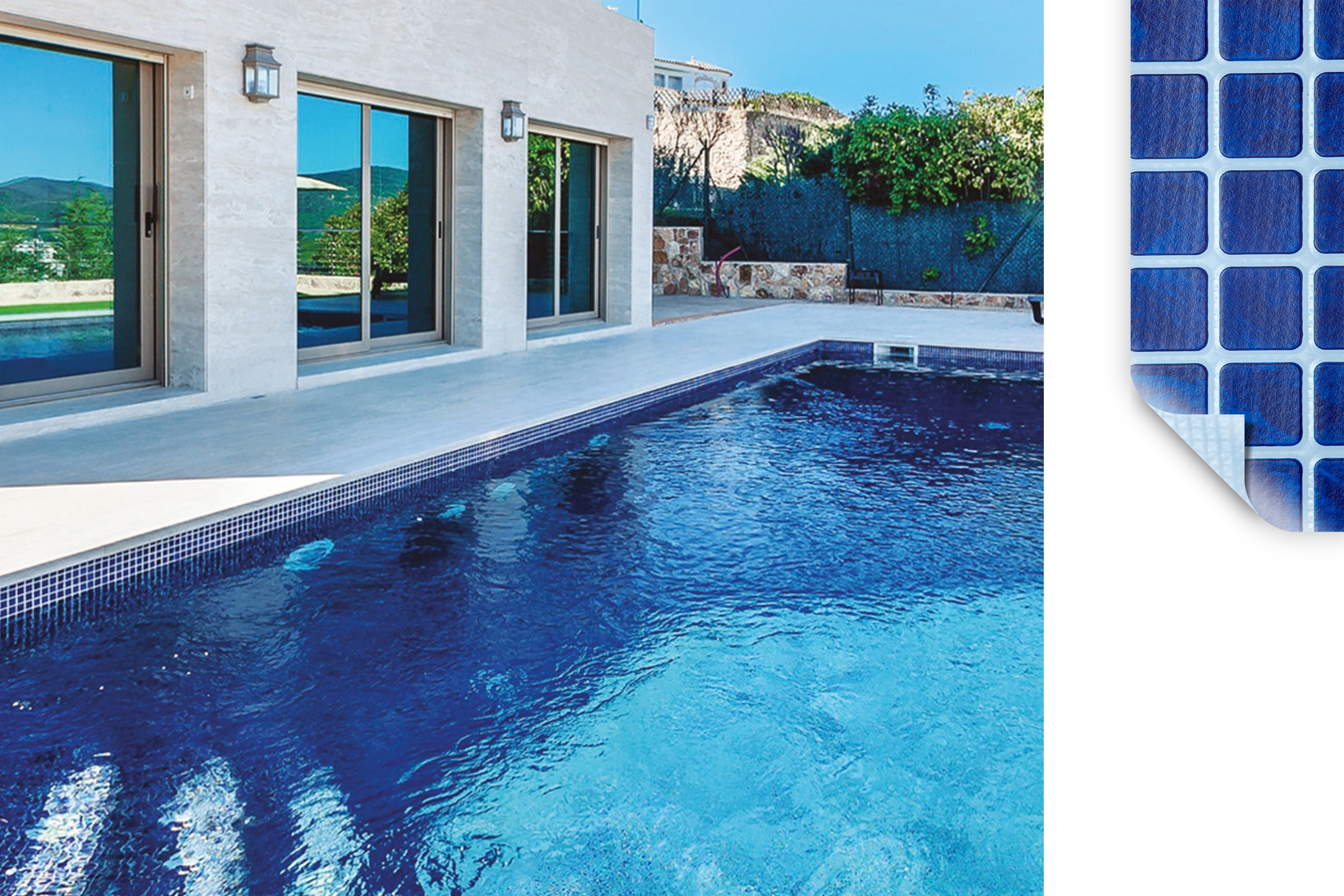 Primefol 3D Schwimmbadfolie Mosaic Dark Blue