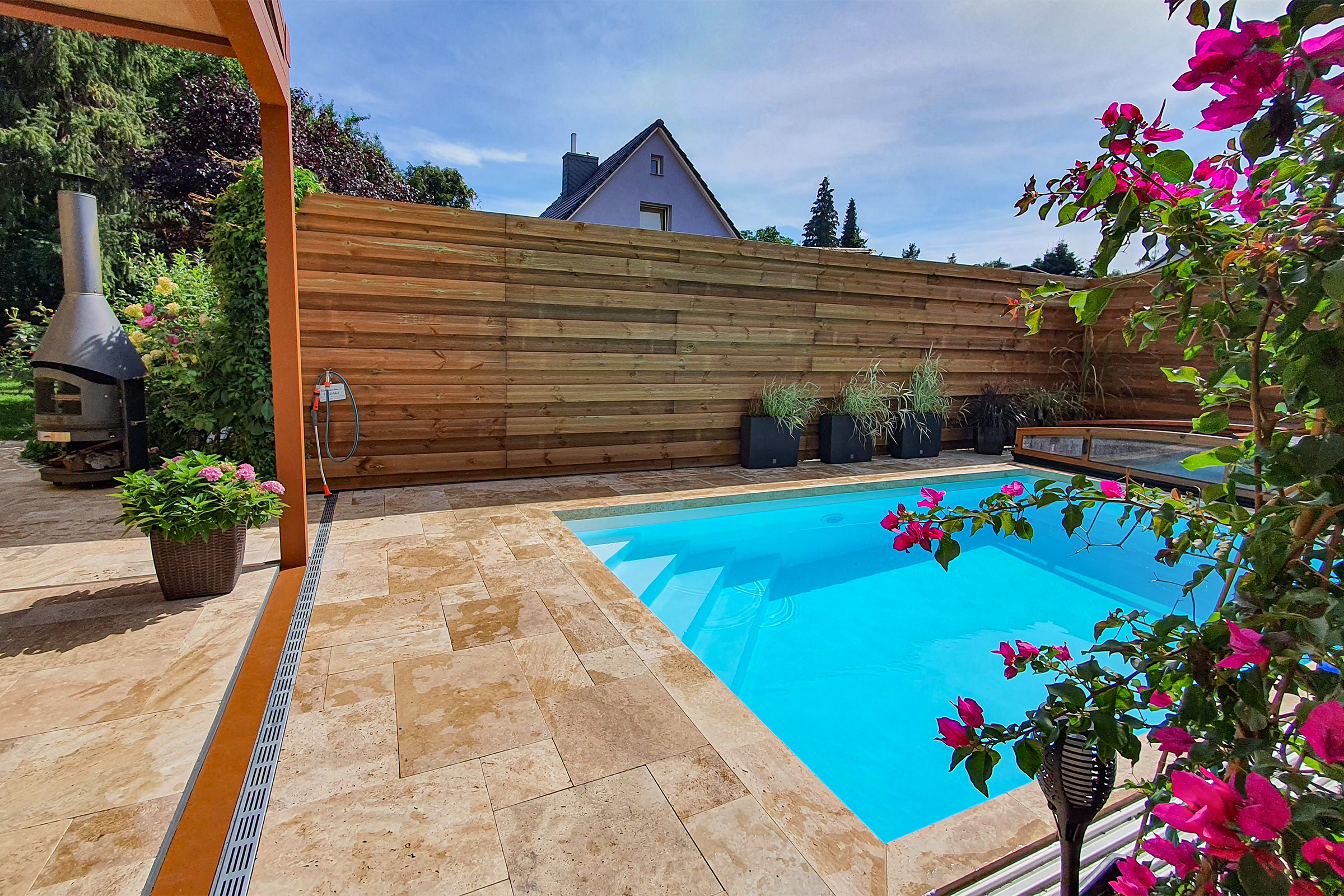 albixon-pp-pool-qbig-benefit-weiss-003 Albixon QBIG BENEFIT PP Skimmerpool 3x5x1,5 - weiß, mit Gegenstromanlage und Pool-Überdachung Casablanca Infinity mit Sondermaß