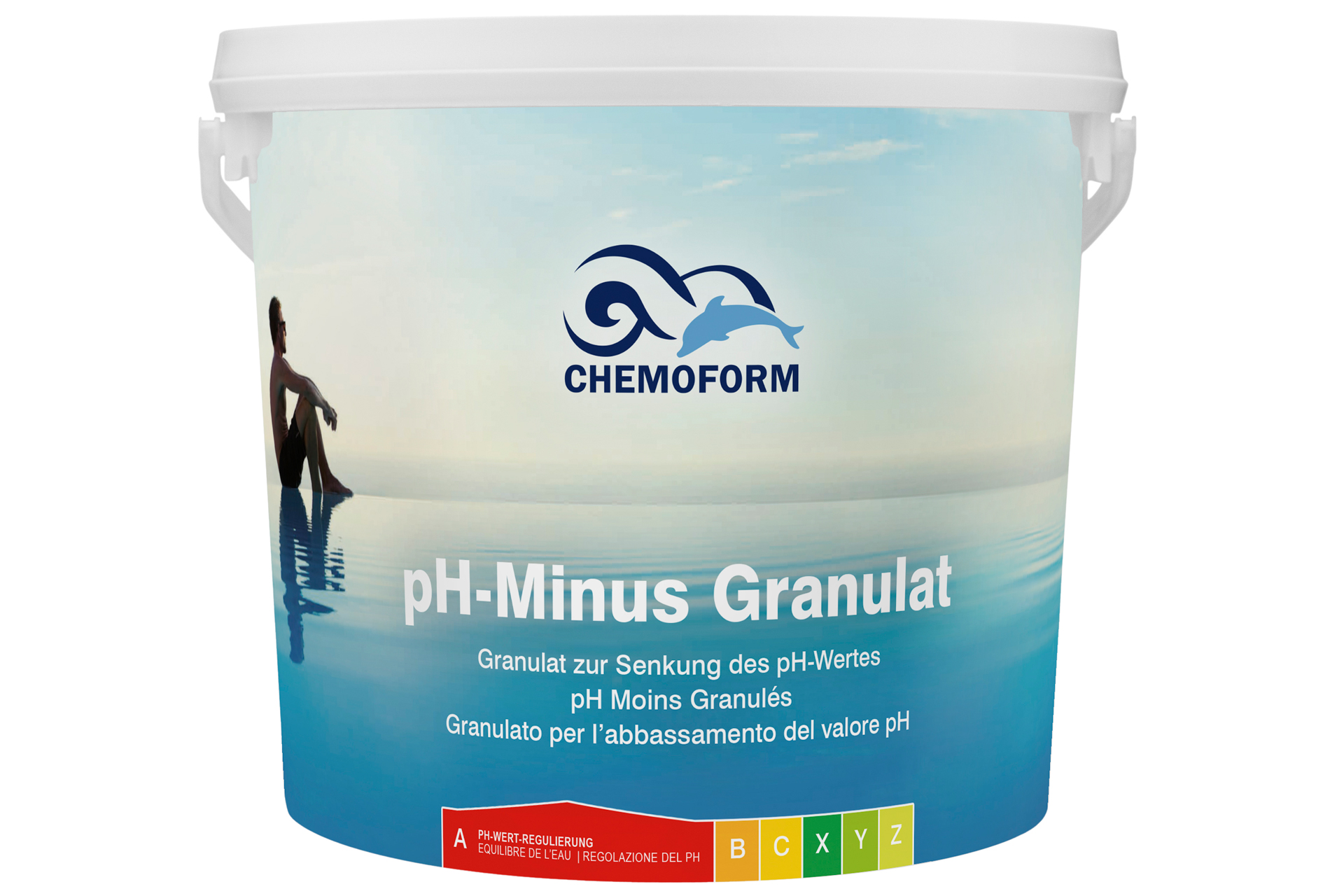 Chemoform pH-minus Granulat im Eimer mit Henkel