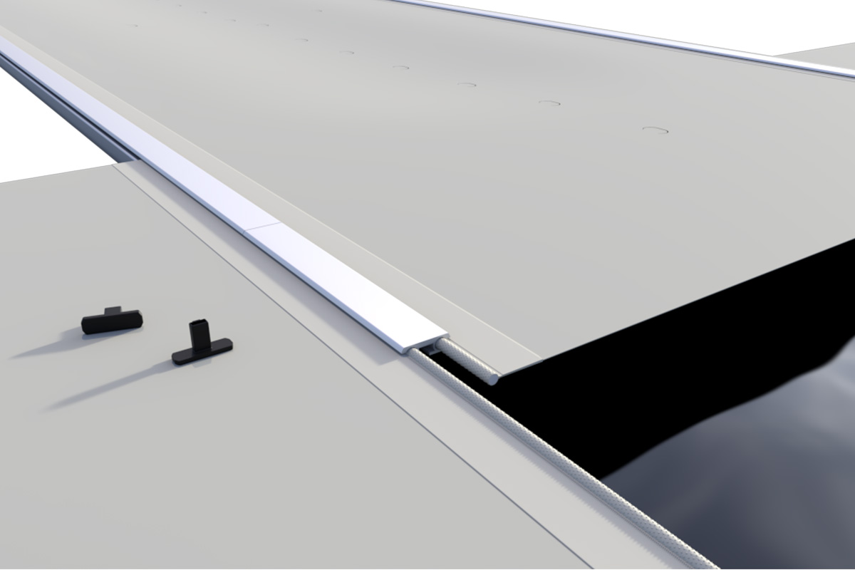 Liderpool Sicherheitsabdeckung Flat Section Light Gray